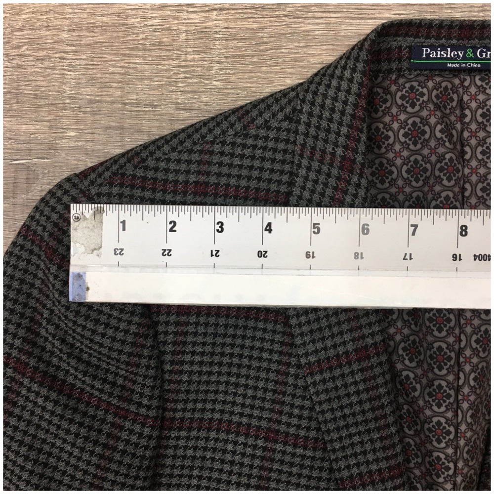 PAISLEY & GRAY Mens Blazer Sport Coat Casual Jacket Size 40R Slim Modern Suit - Picture 4 of 12